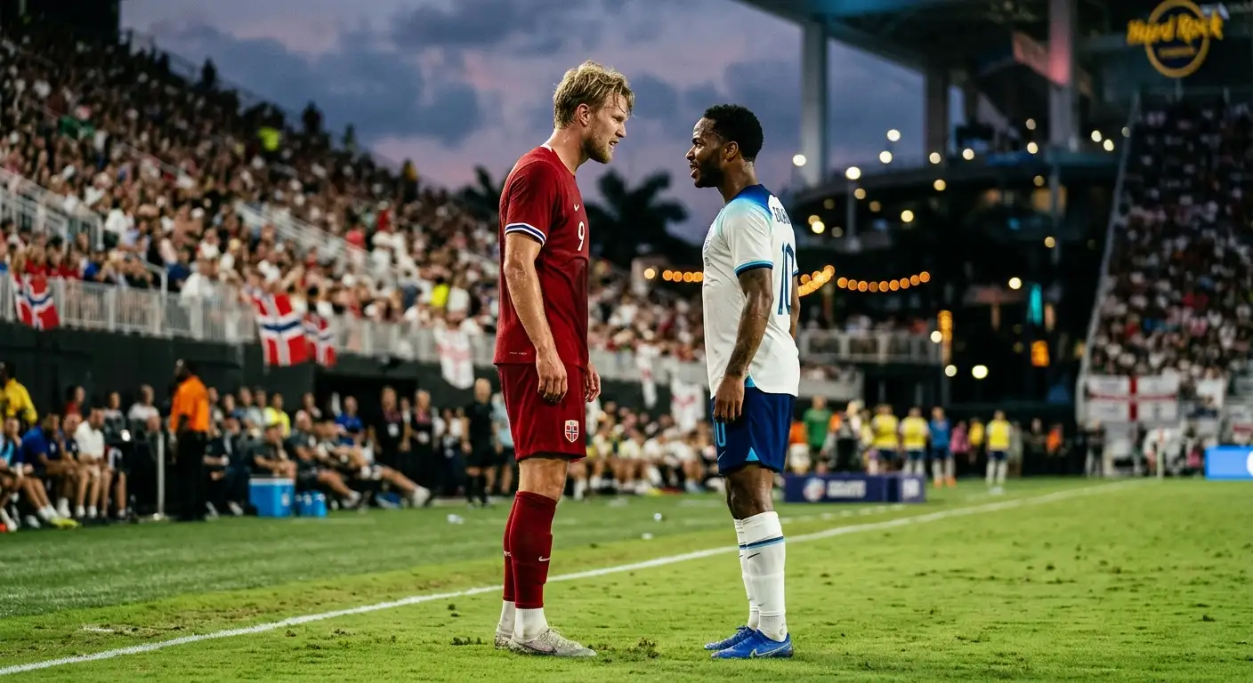 Erling Haaland ja Harry Kane kohtaavat ensimmäistä kertaa arvoturnauksessa — Norja ja Englanti MM-puolivälierässä Miamissa